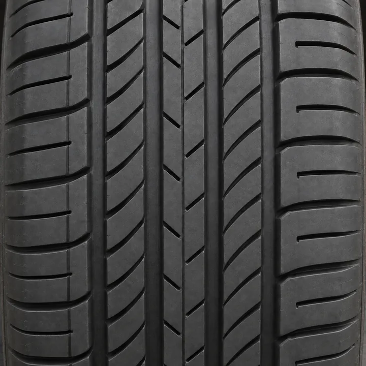 Tyre tread part worn with plenty of depth left